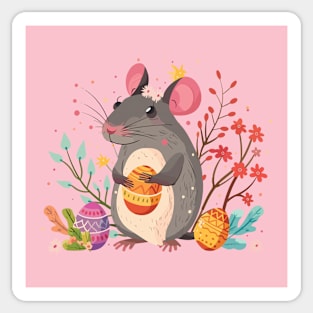 Happy easter mouse easter egg Sticker